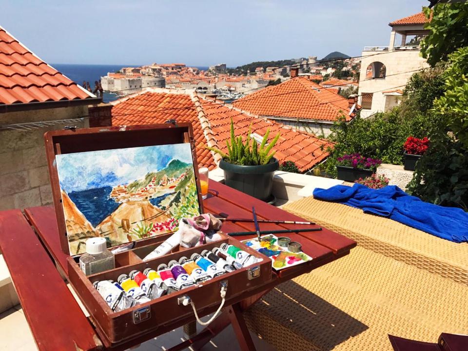 Sunset Over The Dubrovnik'S Old Town מראה חיצוני תמונה